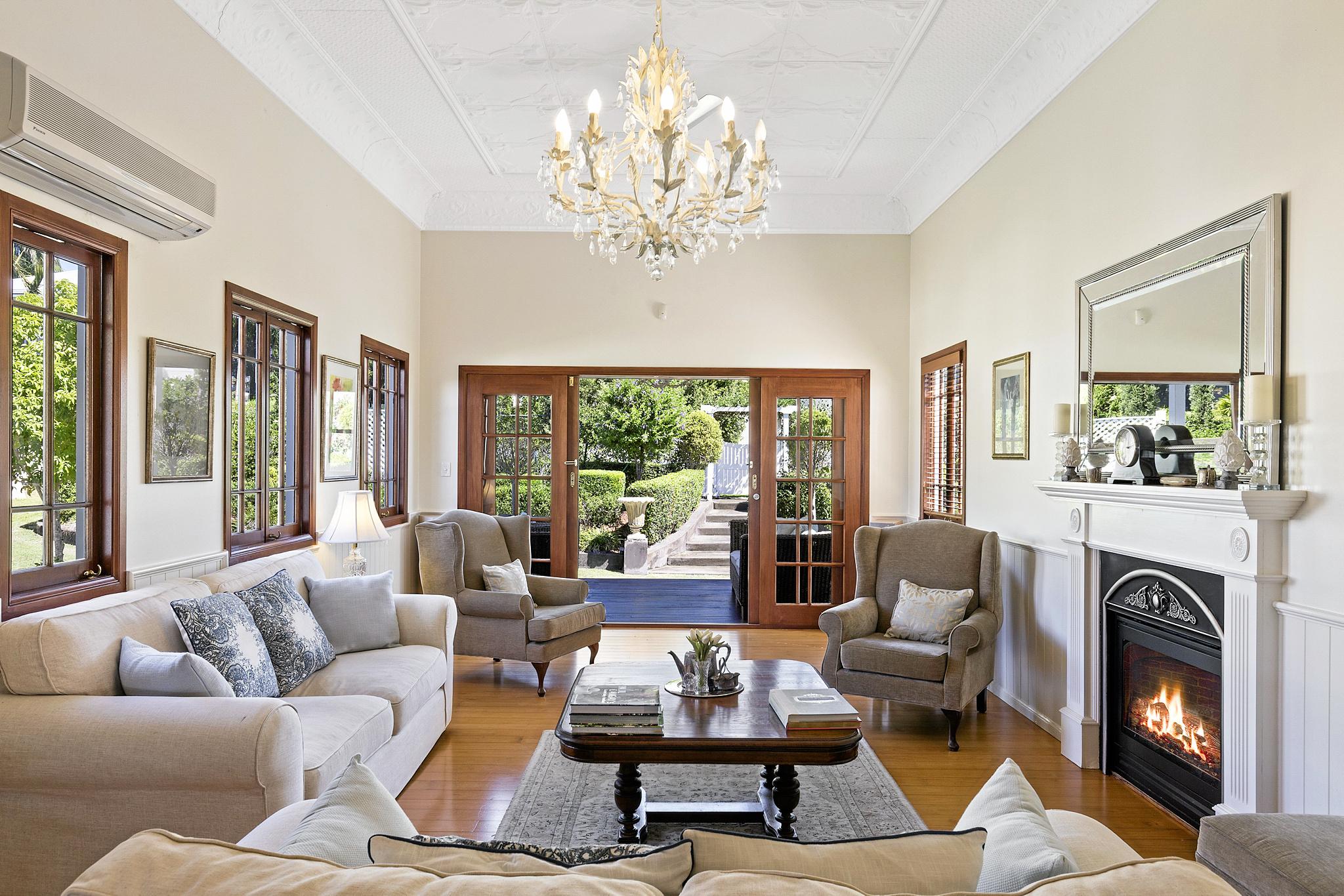 Formal dining room with fire place. Picture: Contributed