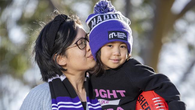 Zahra, 4, with mum Anna: the family is benefiting from Maddie’s Vision. Picture: Wayne Taylor