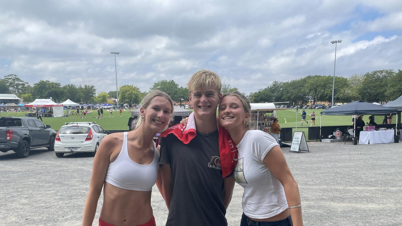 Grace Carter, Perry Watson and Hannah McMeel at the Ballarat Gift. Picture: Shane Jones.