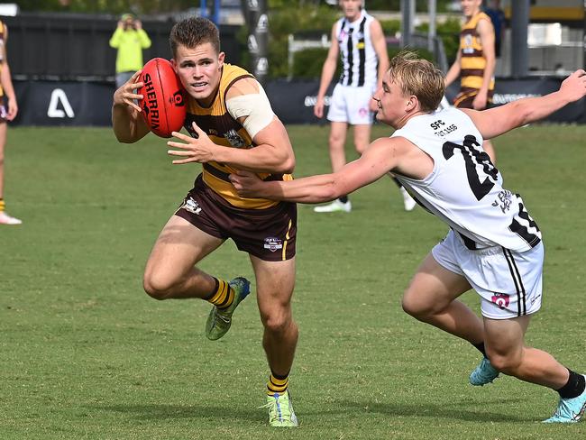 QAFL colts footy between Aspley and Sherwood. Saturday May 10, 2025. Picture, John Gass