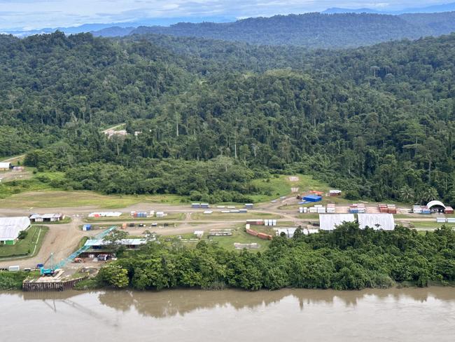 TotalEnergies' Herd Base on the Purari River in Papua New Guinea which will be used as a staging ground for its Papua LNG project.