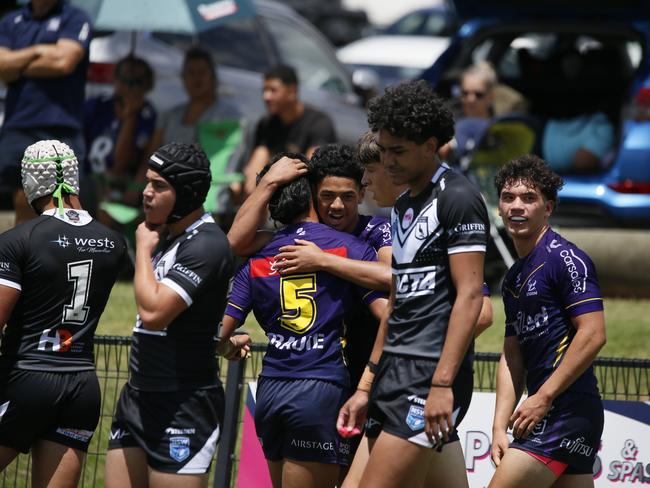 Melbourn celebrates a try. Picture: Warren Gannon Photography