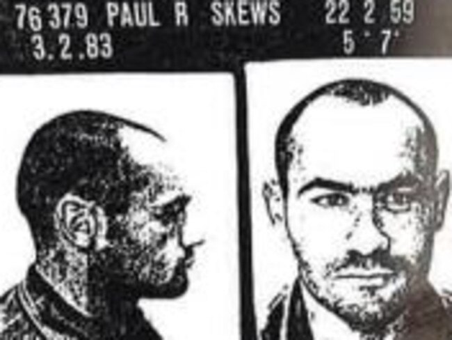 A police mugshot of Paul Skews.