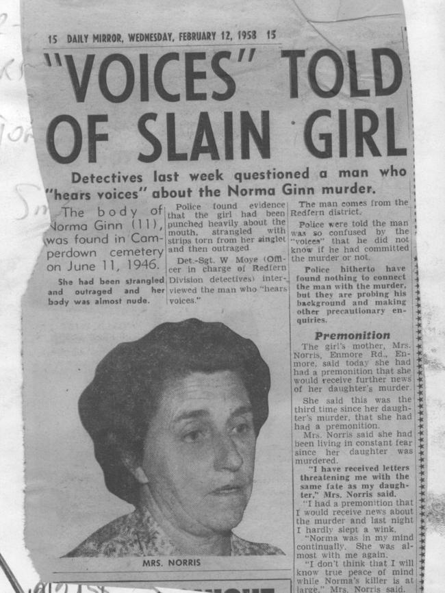 &lt;b&gt;A newspaper cutting from years after the murder reports on the Joan Norma Ginn case.&lt;/b&gt;