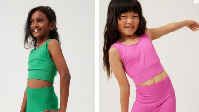 Parents left furious over new crop top activewear for kids