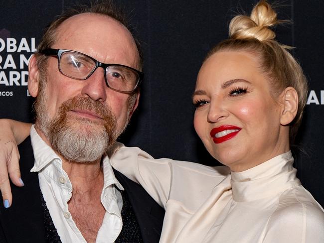 Sia – pictured here in 2020 with singer Colin Hay – has kept a low profile in recent years. Picture: Nick Demarais.