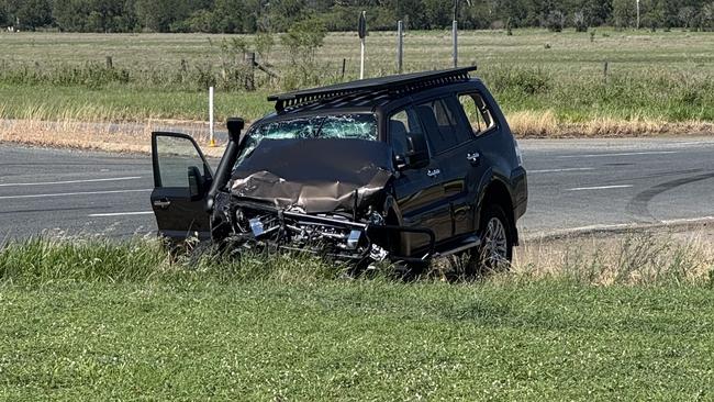 Two teen boys were injured in a horror two vehicle crash involving a caravan on the Bruce Highway at Marlborough.