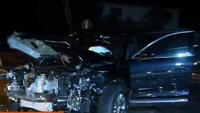 The damaged Mazda. Picture: Channel 7.