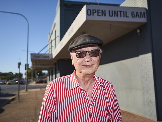 Regular customer, Chris Leong at the West Thebarton Hotel thatÃs closing down, Friday, Feb. 28, 2025. Picture: Matt Loxton