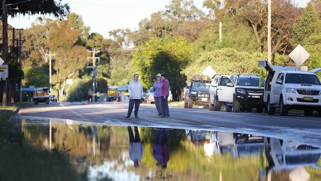 Forbes locals woke to the rising flood waters at the iron bridge on the city outskirts. Picture: Gary Ramage