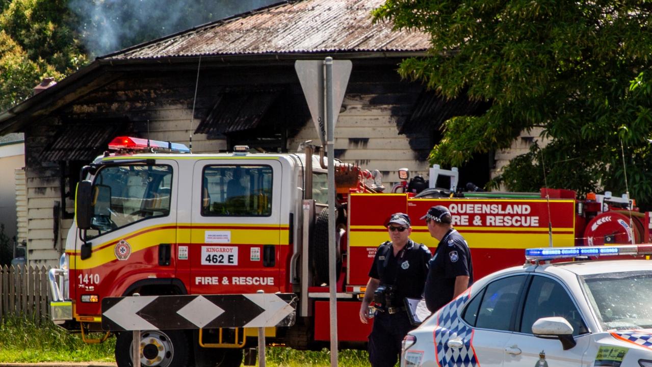 House fire on River Rd, Kingaroy, December 12, 2021. Picture: Dominic Elsome