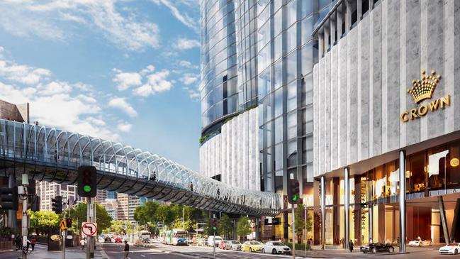 Artist impression of One Queensbridge link to Crown Towers in Melbourne.