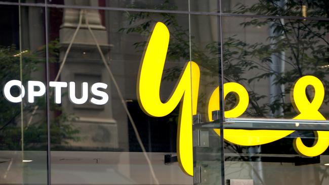 SYDNEY, AUSTRALIA - NewsWire Photos MAY 4, 2024: Optus signage on George Street in the Sydney CBD. Federal budget stock images.Picture: NCA NewsWire / Damian Shaw