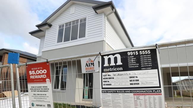 Metricon homes construction in Minta Estate Berwick. Picture: David Caird