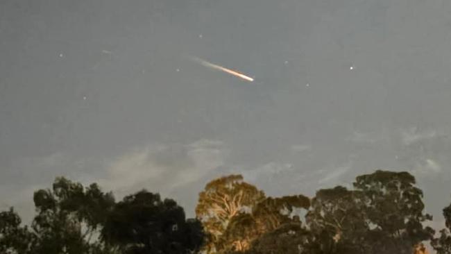 Facebook user Anthony Davis captured images of a fireball streaking across the sky over Bendigo on Saturday night. Picture: Facebook