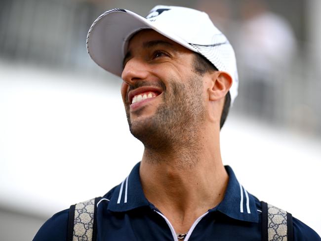 SINGAPORE, SINGAPORE - SEPTEMBER 17: Daniel Ricciardo of Australia and Scuderia AlphaTauri looks on from the paddock prior to the F1 Grand Prix of Singapore at Marina Bay Street Circuit on September 17, 2023 in Singapore, Singapore. (Photo by Clive Mason/Getty Images)