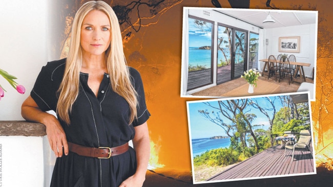 High profile designer Collette Dinnigan’s NSW south coast hideaway was among the properties destroyed by bushfires.