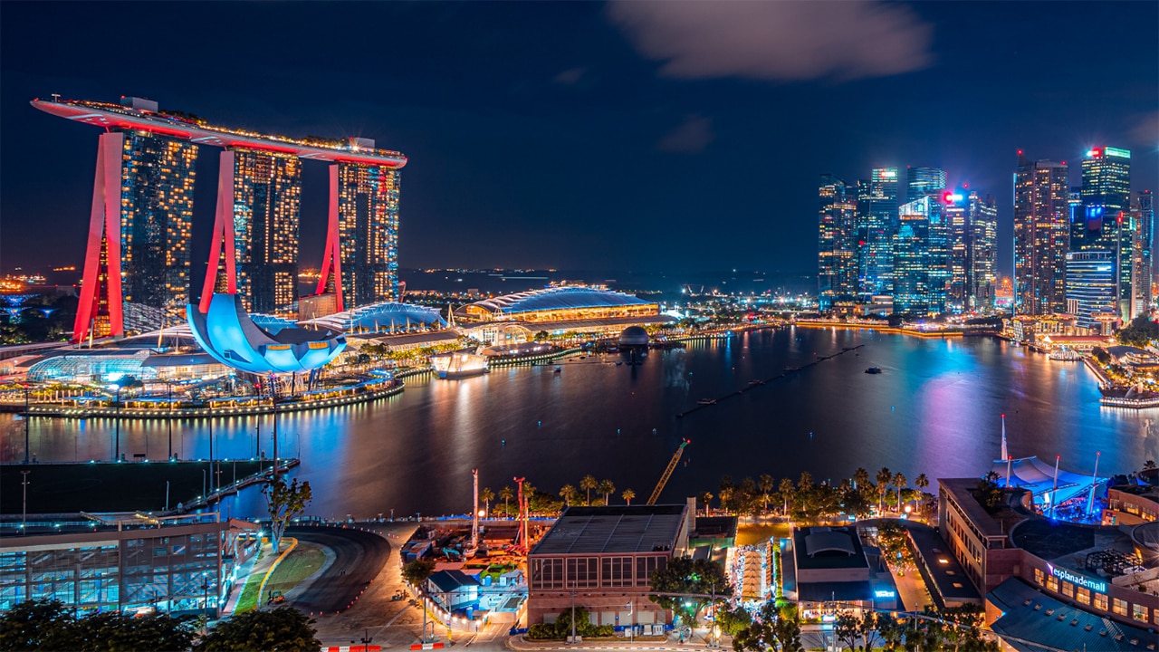 City views from the PARKROYAL COLLECTION Marina Bay. Picture: Pan Pacific