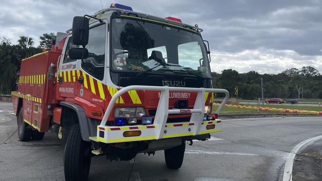 A NSW Rural Fire Service truck at the scene. Picture: Savannah Pocock