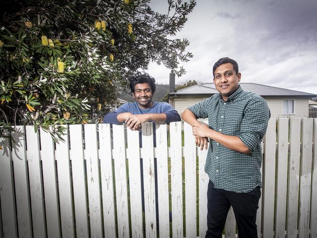 Students Thushan Thanabalasinghan (left) and Richard Devadhar negotiated a rent reduction with their landlord during COVID. Picture: LUKE BOWDEN