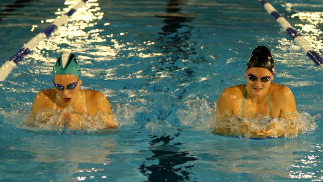 Siddle and Hodges hit the water. Picture: Mike Batterham