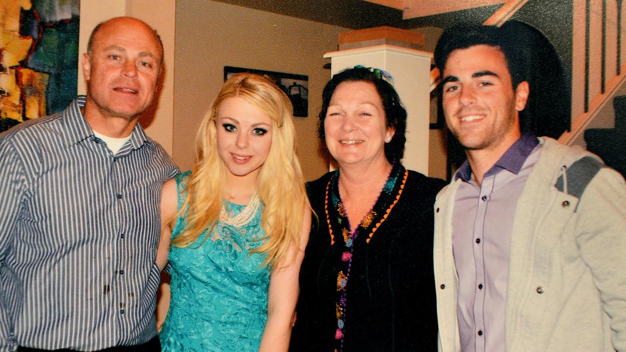 Vanessa Rizk (second left) and brother James (right), with their parents Albert and Maree Rizk who died in the MH17 disaster in 2014. Picture: Adam Elwood.