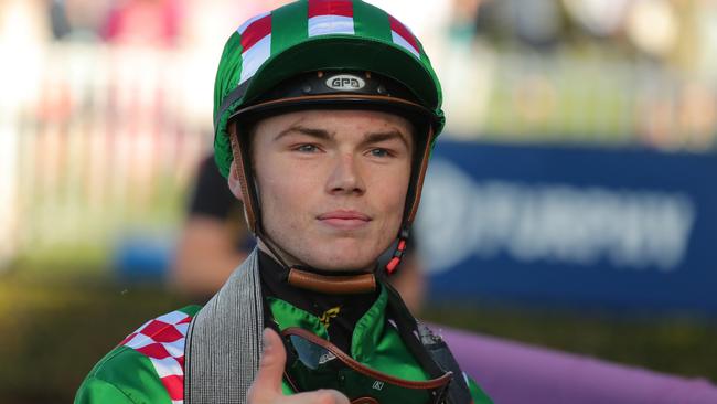 New Queensland apprentice Jasper Franklin pictured at Rosehill Gardens on May 20, 2023. Picture: Jeremy Ng/Getty Images.