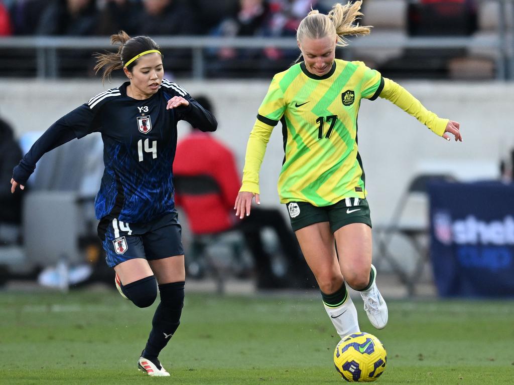 Holly McNamara is among players who could get more of a run for the Matildas against the US after being subbed into the clash against Japan in Houston. Picture: Getty Images