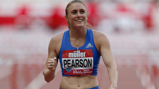 Sally Pearson was pleased after her run. Picture: AP Images