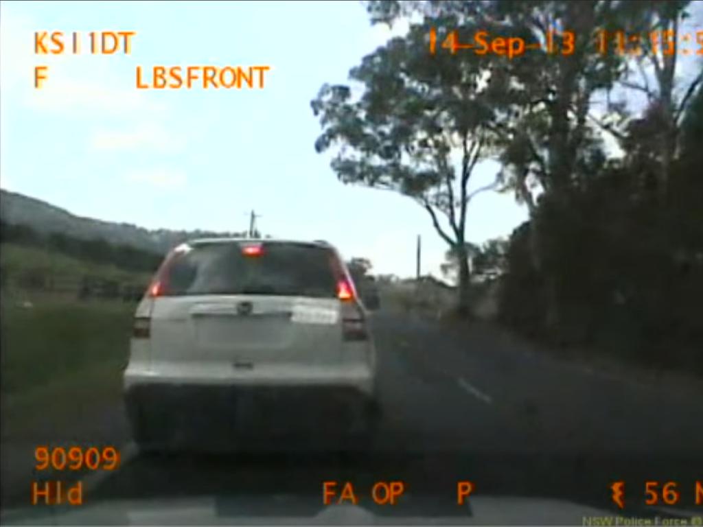 The earlier pursuit on Menangle Rd.