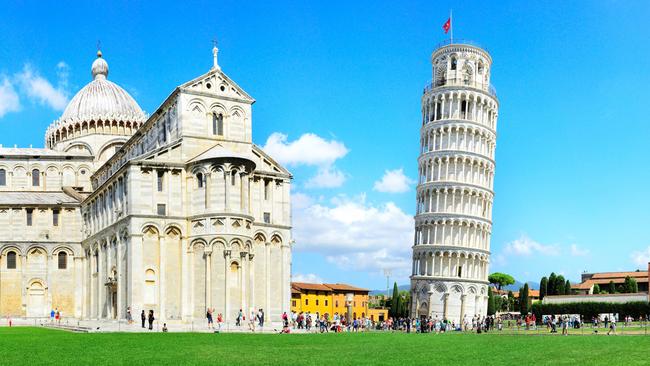 After Verona is Pisa, where tourists vie to get the best photograph of themselves apparently holding up the Leaning Tower with an arm or a leg.