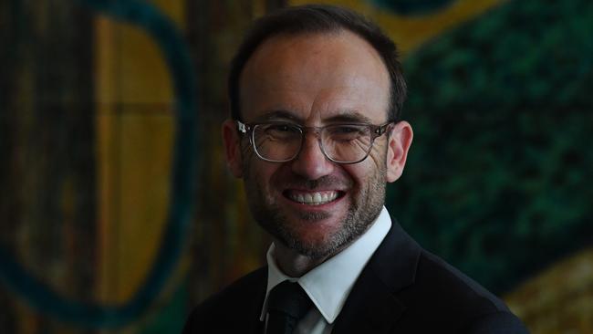 Greens Leader in the Mural Hall at Parliament House in Canberra on Monday. Picture: Getty Images