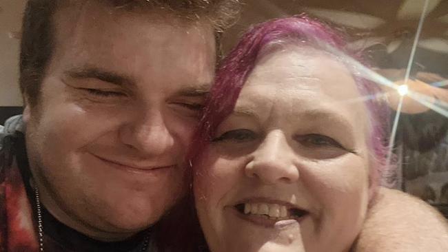 Elizabeth Burton, 59, and her fiance Cory Barefield, 27. Supplied