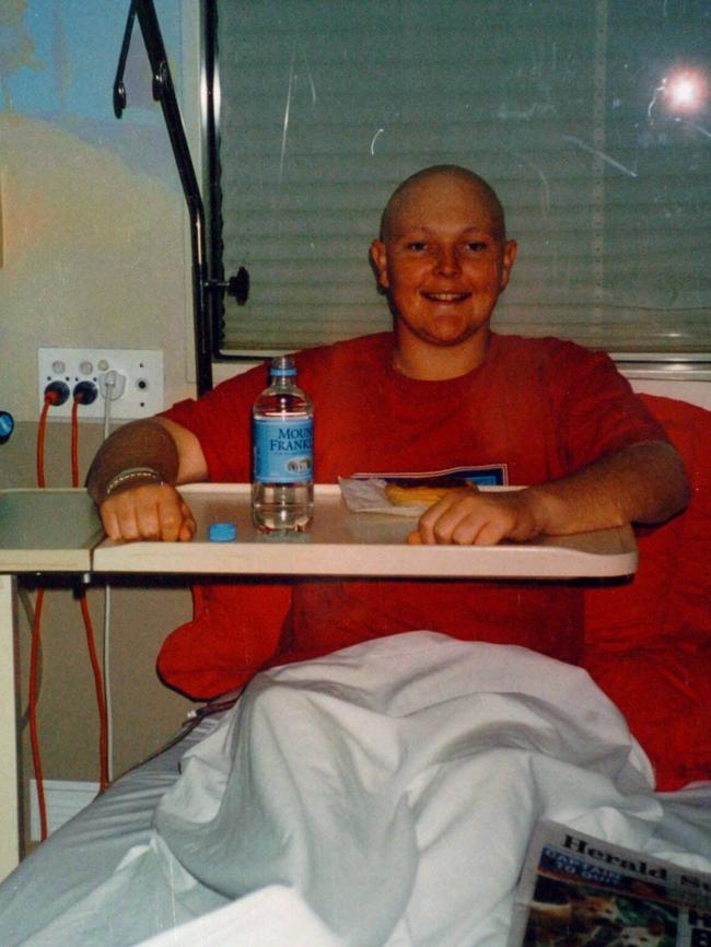 Jarrod Lyle in the Royal Children's Hospital in 1999. Picture: File