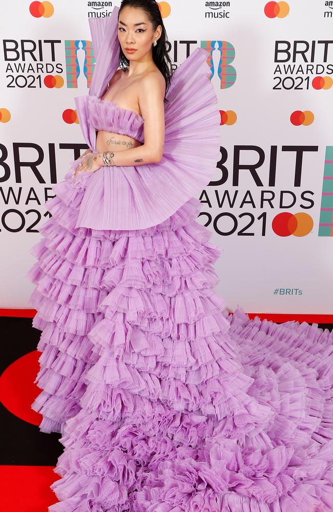 CASCADING RUFFLES. Picture: JMEnternational for BRIT Awards/Getty Images