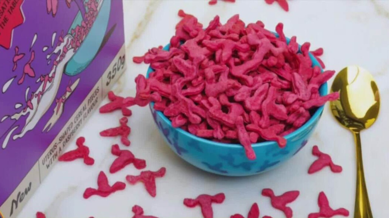 Uterus shaped cereal aims to start discussions on ‘menstruation at the breakfast table’