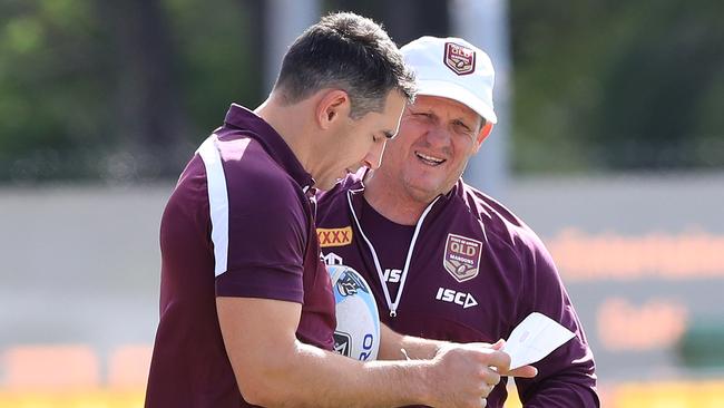 Billy Slater has spent considerable time in Camp Maroon since his retirement.