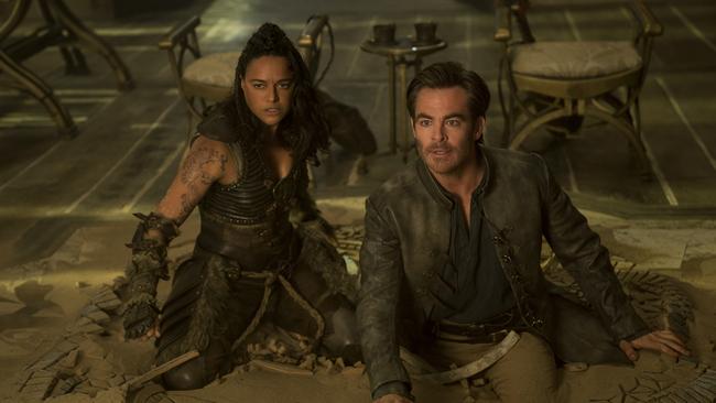 Chris Pine and Michelle Rodriguez in Dungeons &amp; Dragons: Honor Among Thieves. Picture: Paramount