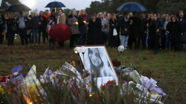 Hundreds of people turned out despite the rain and cold. Picture: Getty Images