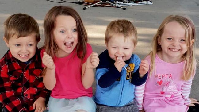 Charmaine McLeod’s children (from left) Wyatt, Ally, Zaidok and Matilda