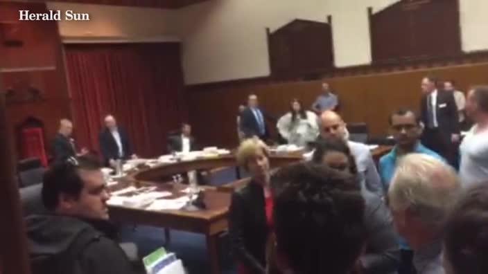 Council meeting turns into brawl    