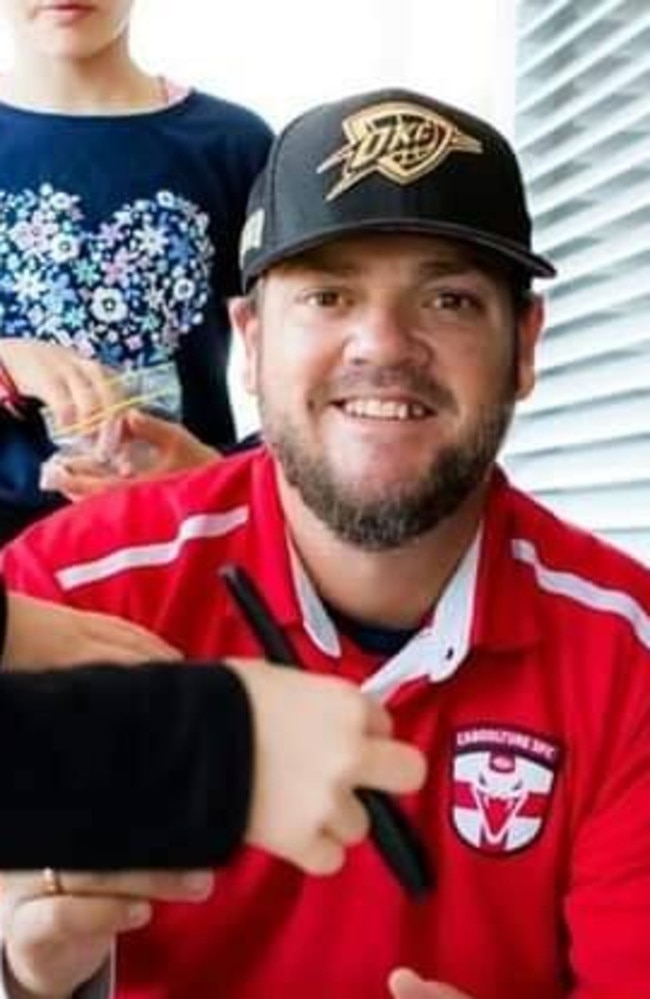 Father Russell Standish was a beloved teacher's aide at Morayfield East State School and a player and coach at Caboolture Sports Football Club. Picture: Facebook/Russ Standish