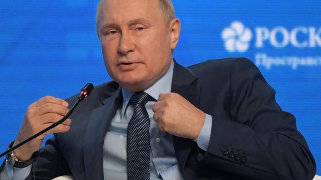 Vladimir Putin says he’ll attend COP26 by remote. Picture: AFP.