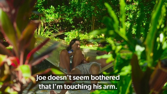 Joe and Nicole share some quiet time on a hammock.