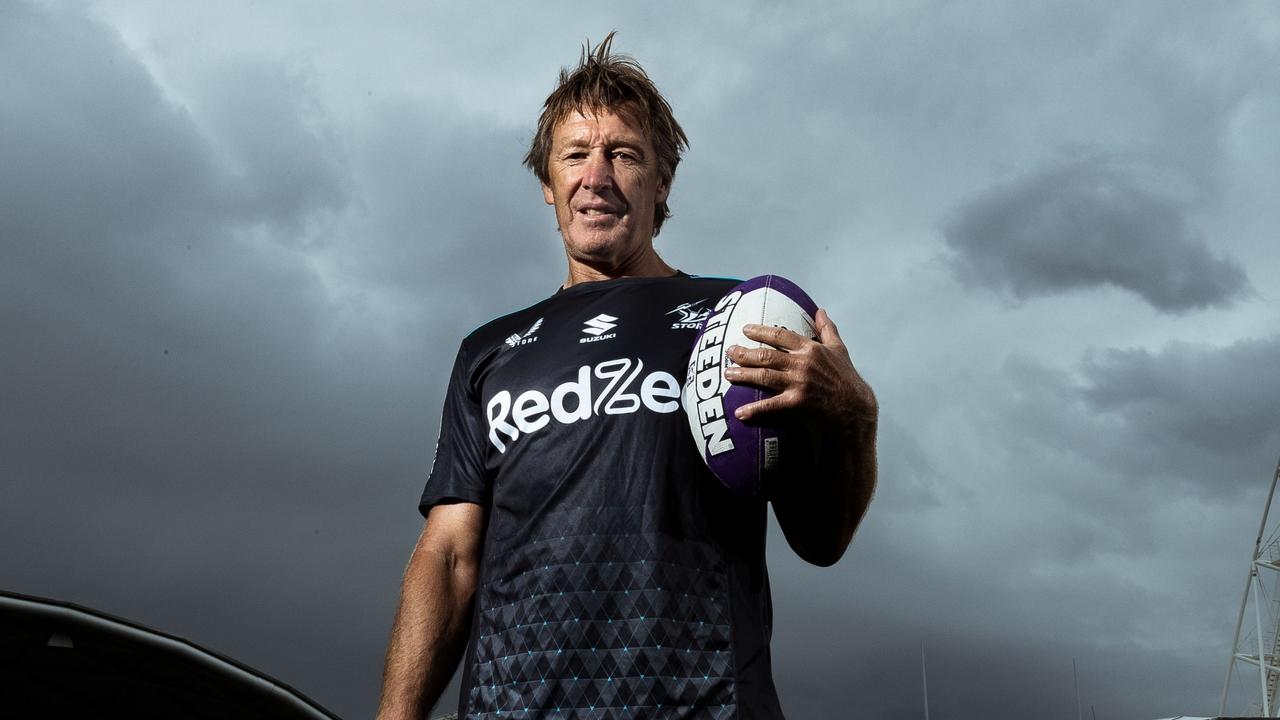 MELBOURNE, AUSTRALIA - MARCH 16: Coach of the Melbourne Storm, Craig Bellamy poses for a photo after a press conference ahead of his 500th game as Melbourne Storm coach, at AAMI Park on March 16, 2022 in Melbourne, Australia. (Photo by Darrian Traynor/Getty Images)