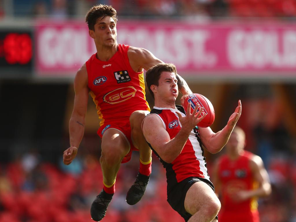 AFL round 8: Gold Coast Suns vs St Kilda live score, Sean Lemmens body ...