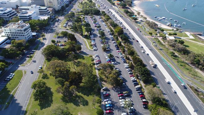 Aerial view of Carey Park at Southport, an area proposed for a new Casino for the Gold Coast. Picture Glenn Hampson