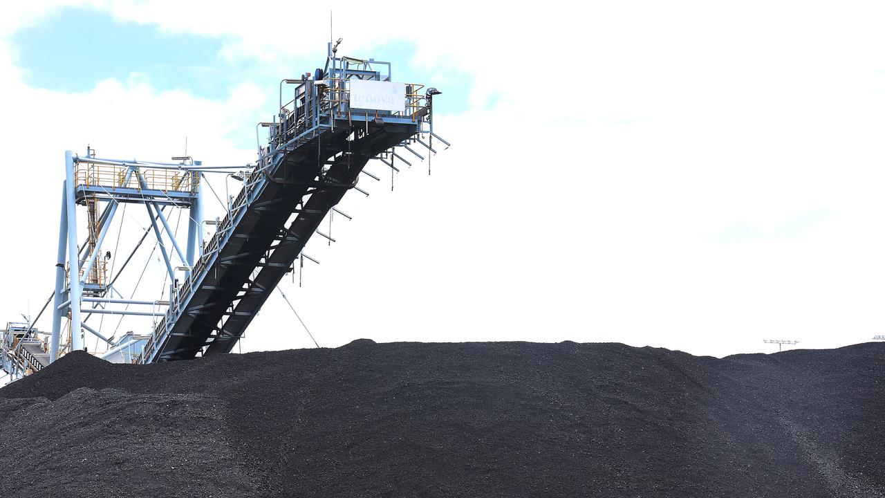 Coal at the Port of Brisbane. Picture: AAP image, John Gass