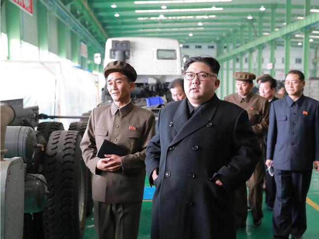 North Korean leader Kim Jong-un is preparing for war. Picture: AFP