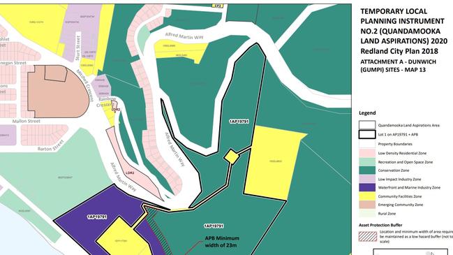 The map of Dunwich shows the purple marine industries designation.